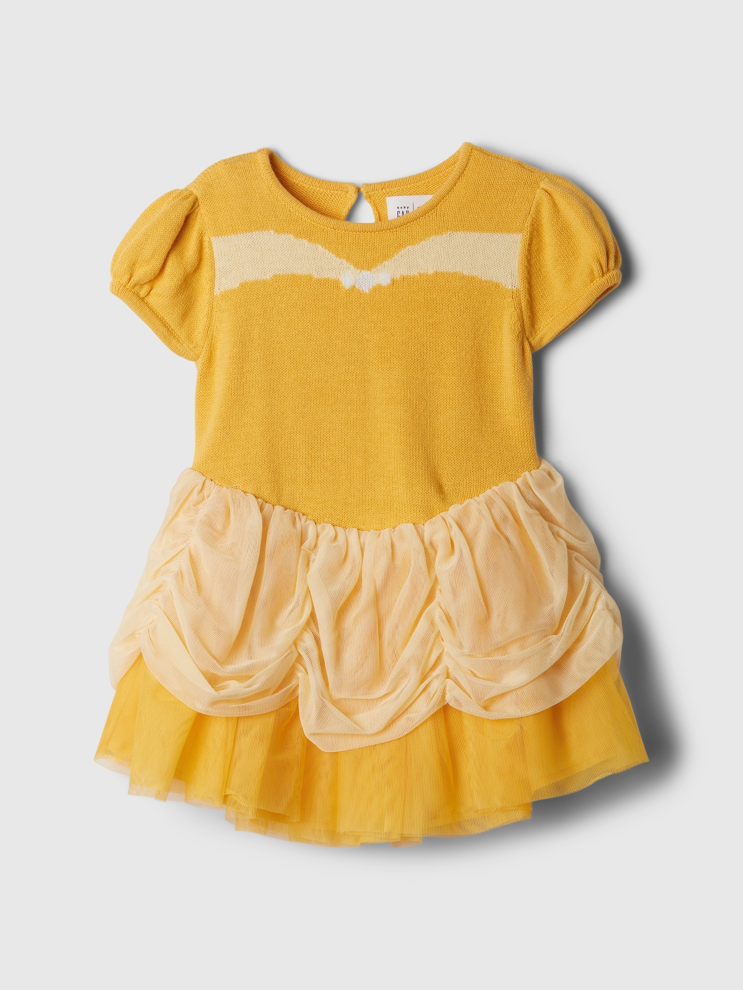 Toddler Girls Disney Princess Belle Tulle Dress by Gap Gold Size 18 24 M