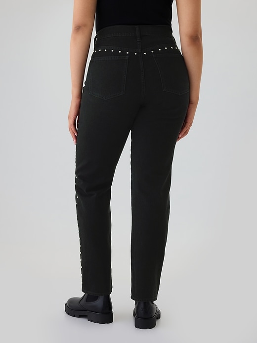 Image number 6 showing, High Rise Studded '90s Straight Jeans