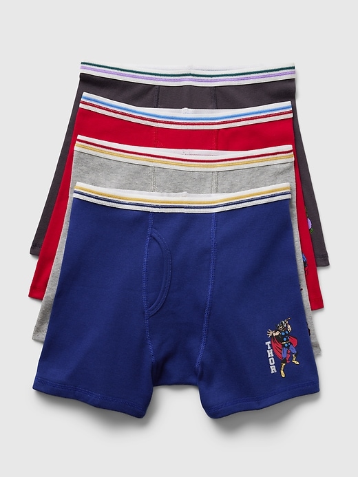 Image number 1 showing, GapKids &#124 Marvel Organic Cotton Boxer Briefs (4-Pack)