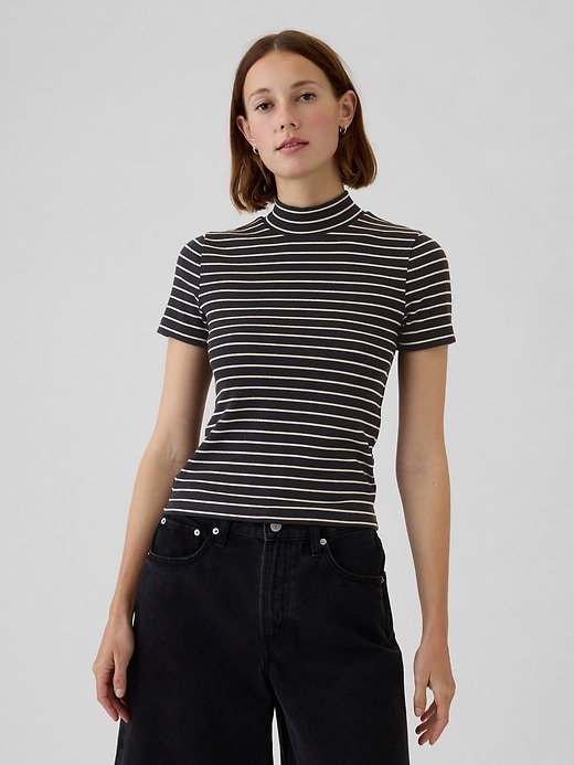 Image number 10 showing, Modern Rib Mockneck T-Shirt