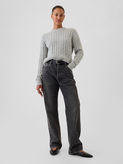 Image number 7 showing, Cable-Knit Cropped Sweater