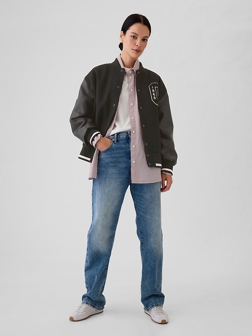 Image number 3 showing, Wool Varsity Logo Boyfriend Jacket