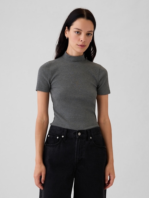 Image number 6 showing, Modern Rib Mockneck T-Shirt