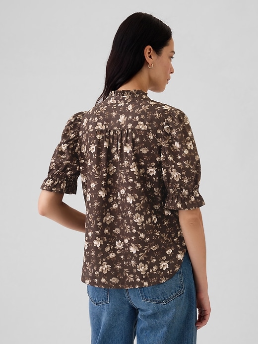 Image number 2 showing, Floral Puff Sleeve Shirt