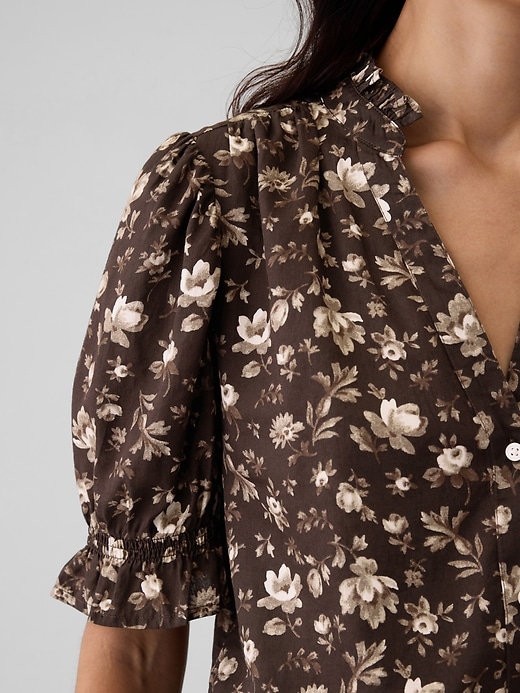 Image number 4 showing, Floral Puff Sleeve Shirt