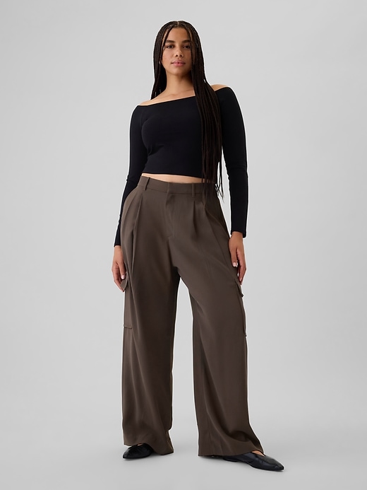 Image number 5 showing, 365 High Rise Cargo Pleated Trousers