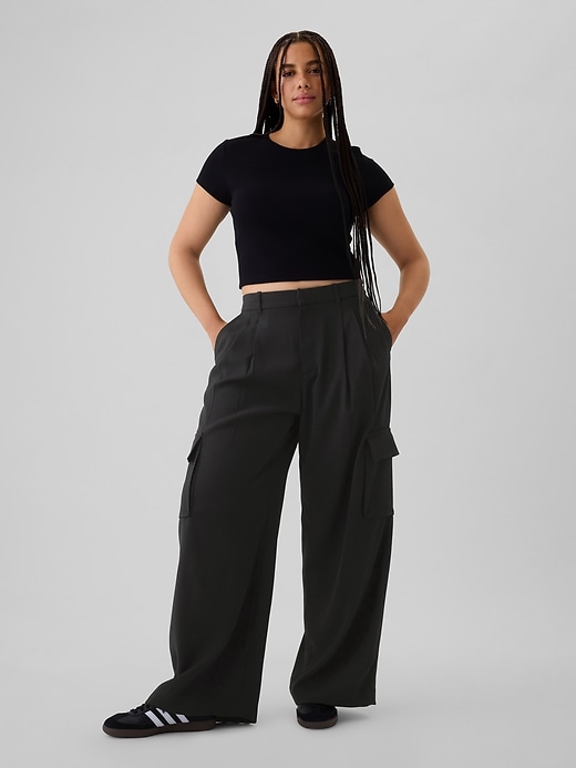 Image number 5 showing, 365 High Rise Cargo Pleated Trousers