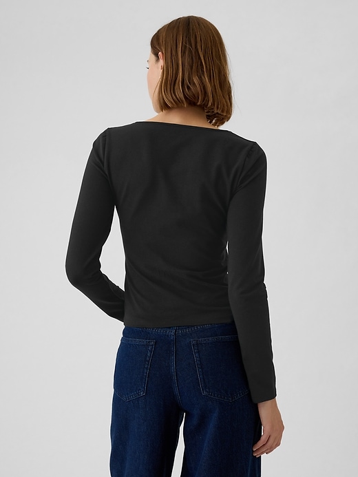 Image number 2 showing, Modern Square-Neck Cropped T-Shirt