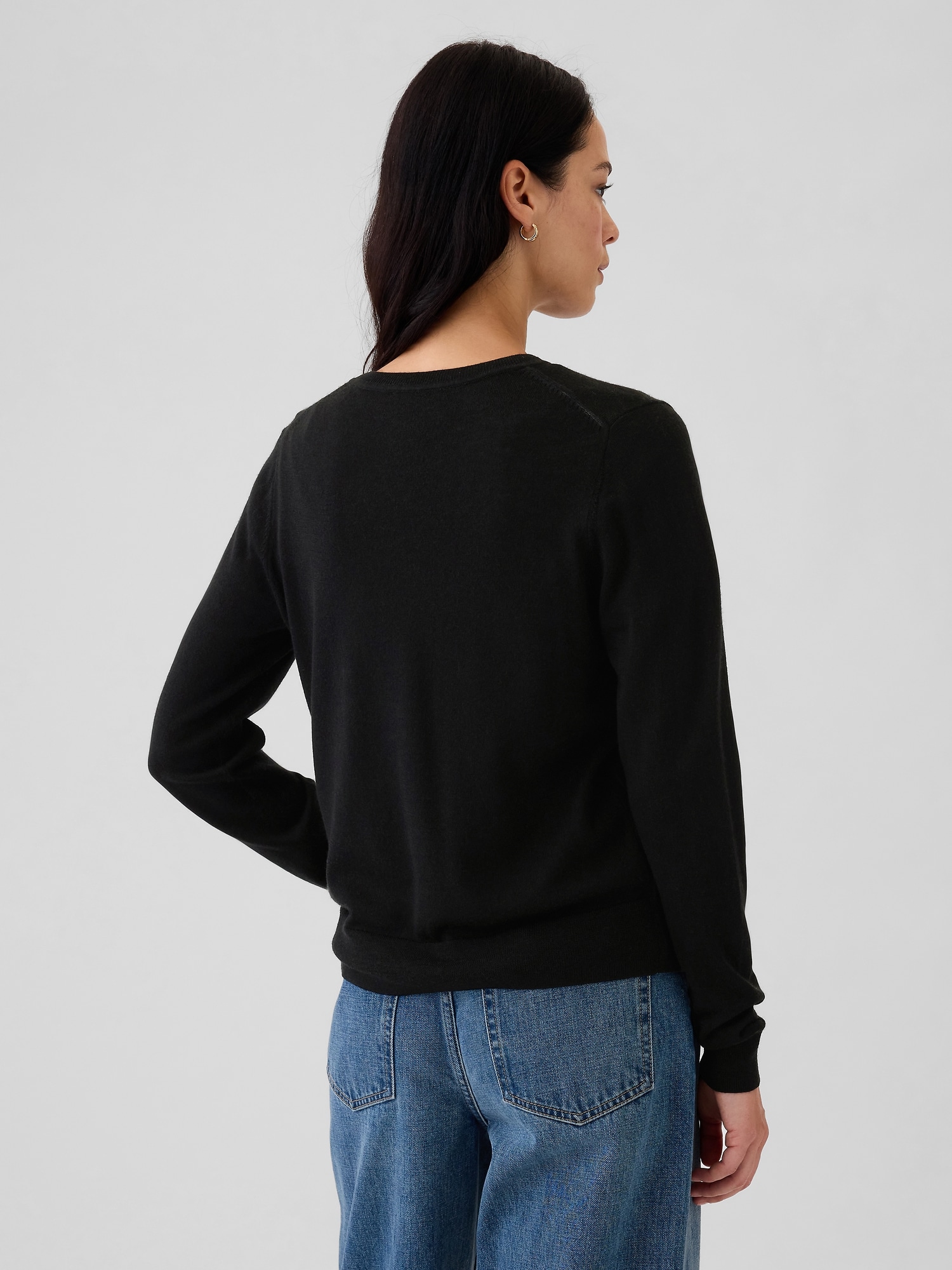 Women s Merino Sweater by Gap Black Size XXS