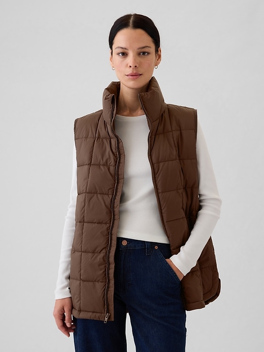 Image number 1 showing, Recycled Lightweight Quilted Puff Vest