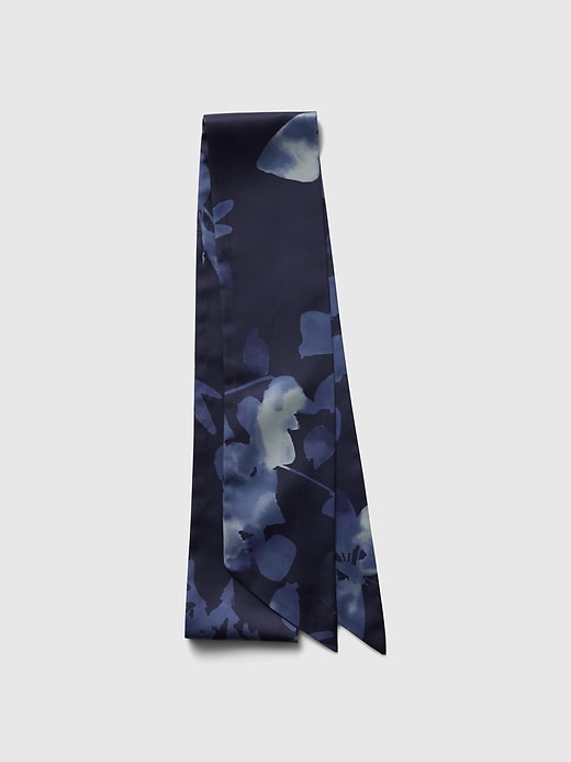 View large product image 1 of 2. Recycled Satin Skinny Scarf