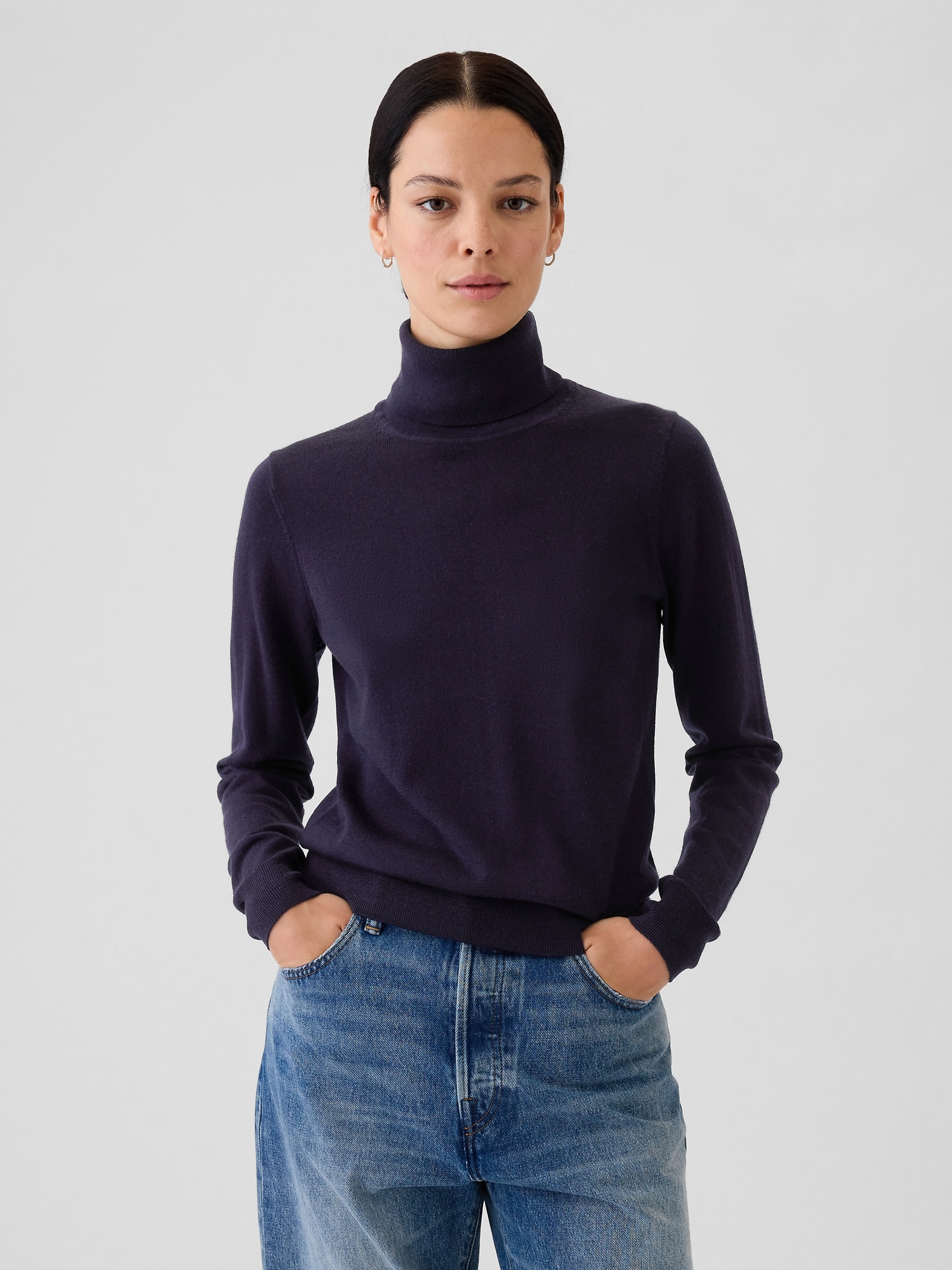 Women s Merino Turtleneck Sweater by Gap Blue Size S