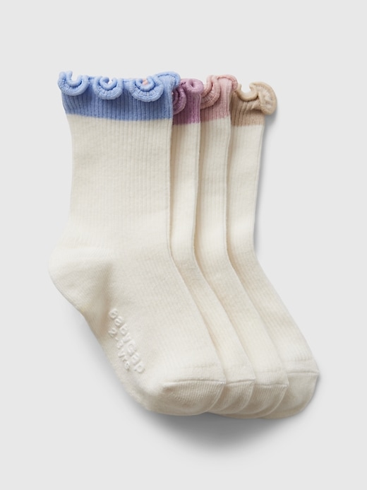 View large product image 1 of 1. babyGap Ruffled Crew Socks (4-Pack)