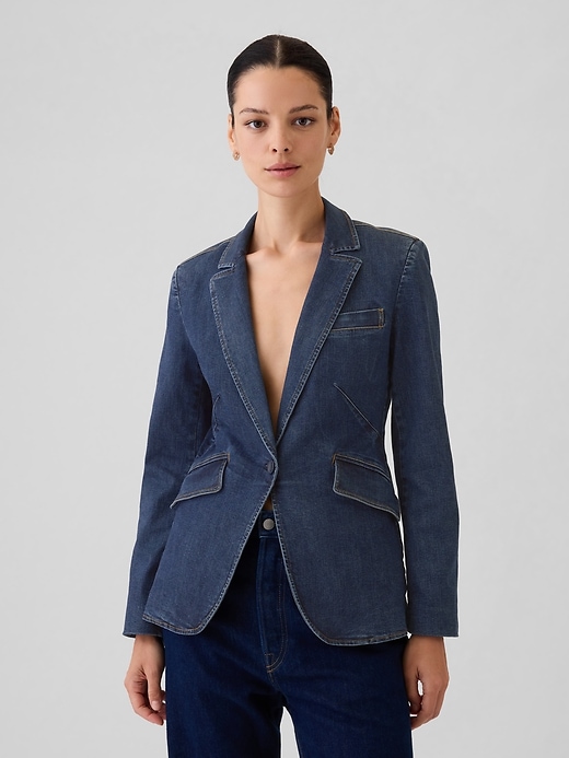 Image number 1 showing, Denim Blazer