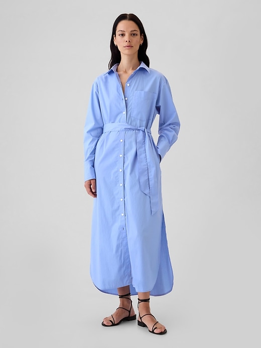 Image number 8 showing, Organic Cotton Maxi Shirtdress