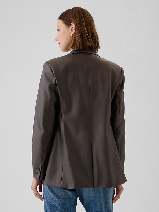 Image number 2 showing, Vegan Leather Blazer