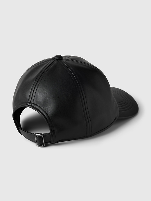 Image number 2 showing, Vegan Leather Baseball Hat