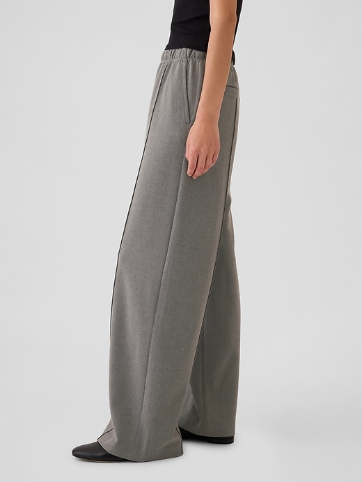 Image number 10 showing, Wide-Leg Seamed Pull-On Pants