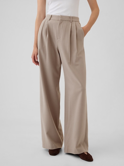 Image number 2 showing, 365 High Rise Brushed Twill Pleated Trousers