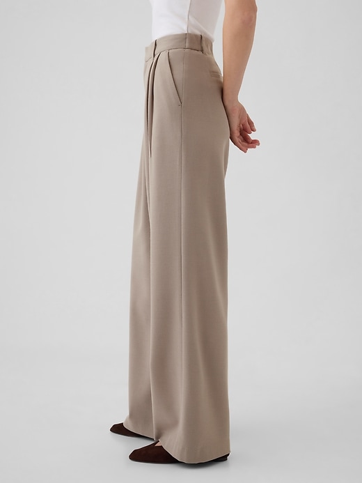 Image number 3 showing, 365 High Rise Brushed Twill Pleated Trousers