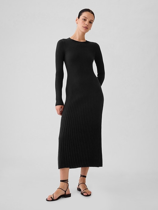 Image number 8 showing, Rib Sweater Maxi Dress