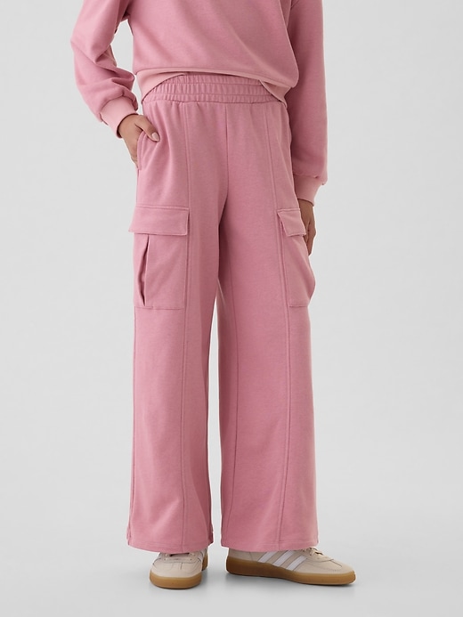 Image number 3 showing, Kids Vintage Soft Seamed Cargo Sweatpants