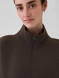 View large product image 15 of 16. GapFit Quilted Jacquard Half-Zip Pullover