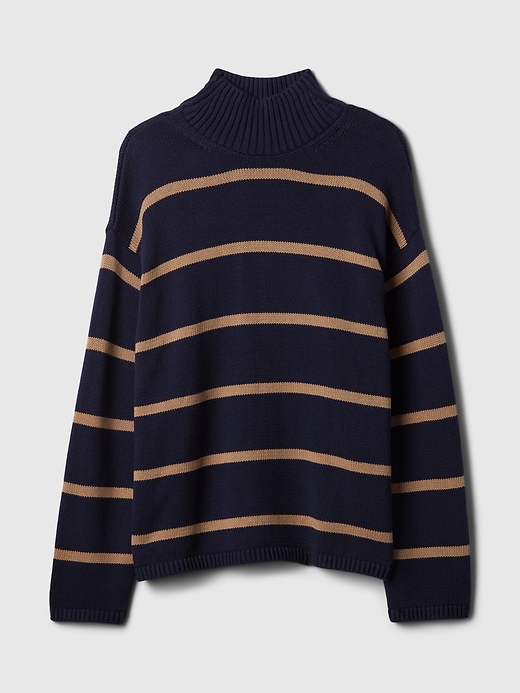 Image number 9 showing, Oversized Split-Hem Mockneck Sweater