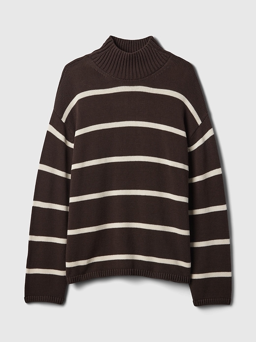 Image number 5 showing, Oversized Split-Hem Mockneck Sweater