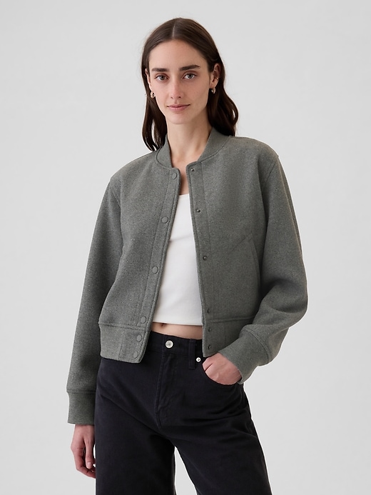 Image number 1 showing, Wool Bomber Jacket