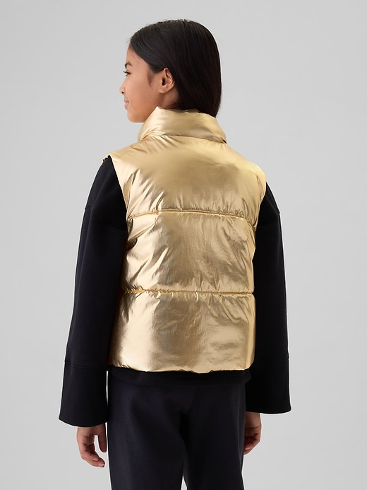 Image number 2 showing, Kids Recycled Metallic Puffer Vest