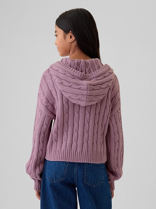 Image number 2 showing, Kids Cable-Knit Cropped Sweater