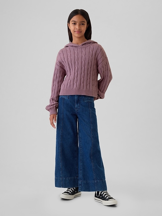 Image number 3 showing, Kids Cable-Knit Cropped Sweater