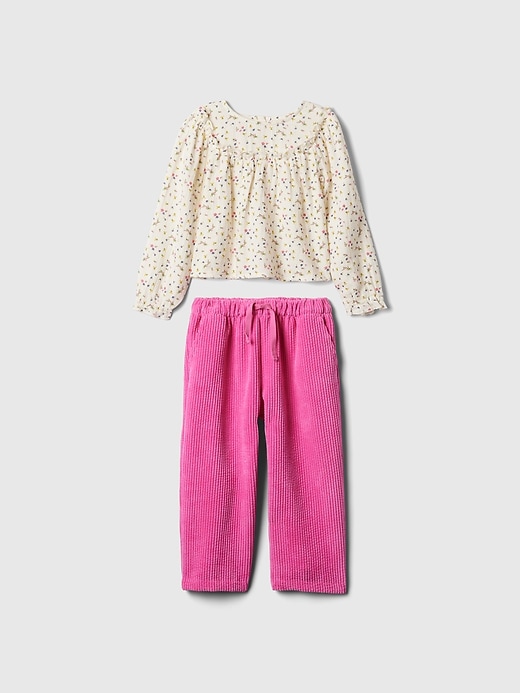 Image number 1 showing, babyGap Ruffle Corduroy Outfit Set