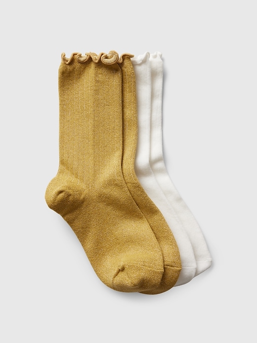 View large product image 1 of 3. Ruffle Crew Socks (2-Pack)