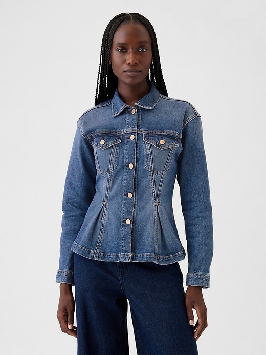 Image number 1 showing, Cinched Denim Jacket