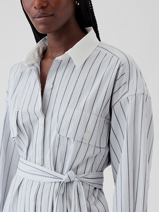 Image number 10 showing, Organic Cotton Striped Mini Shirtdress