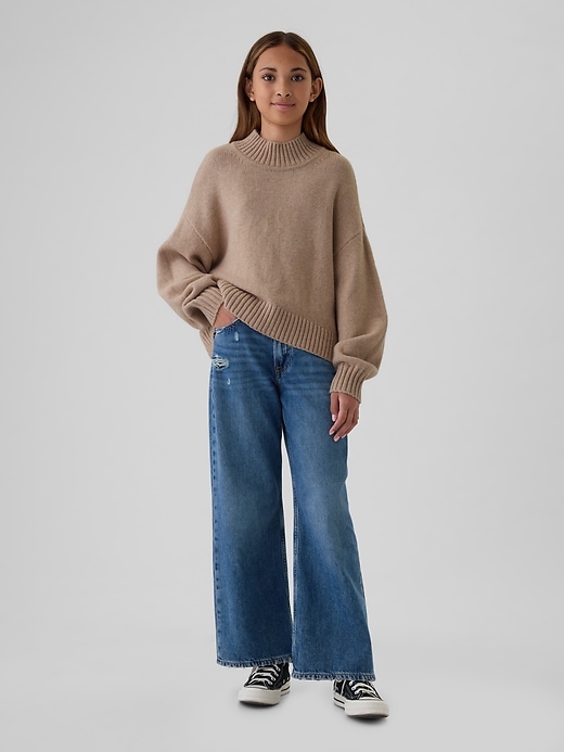 Image number 3 showing, Kids CashSoft Oversized Mockneck Sweater