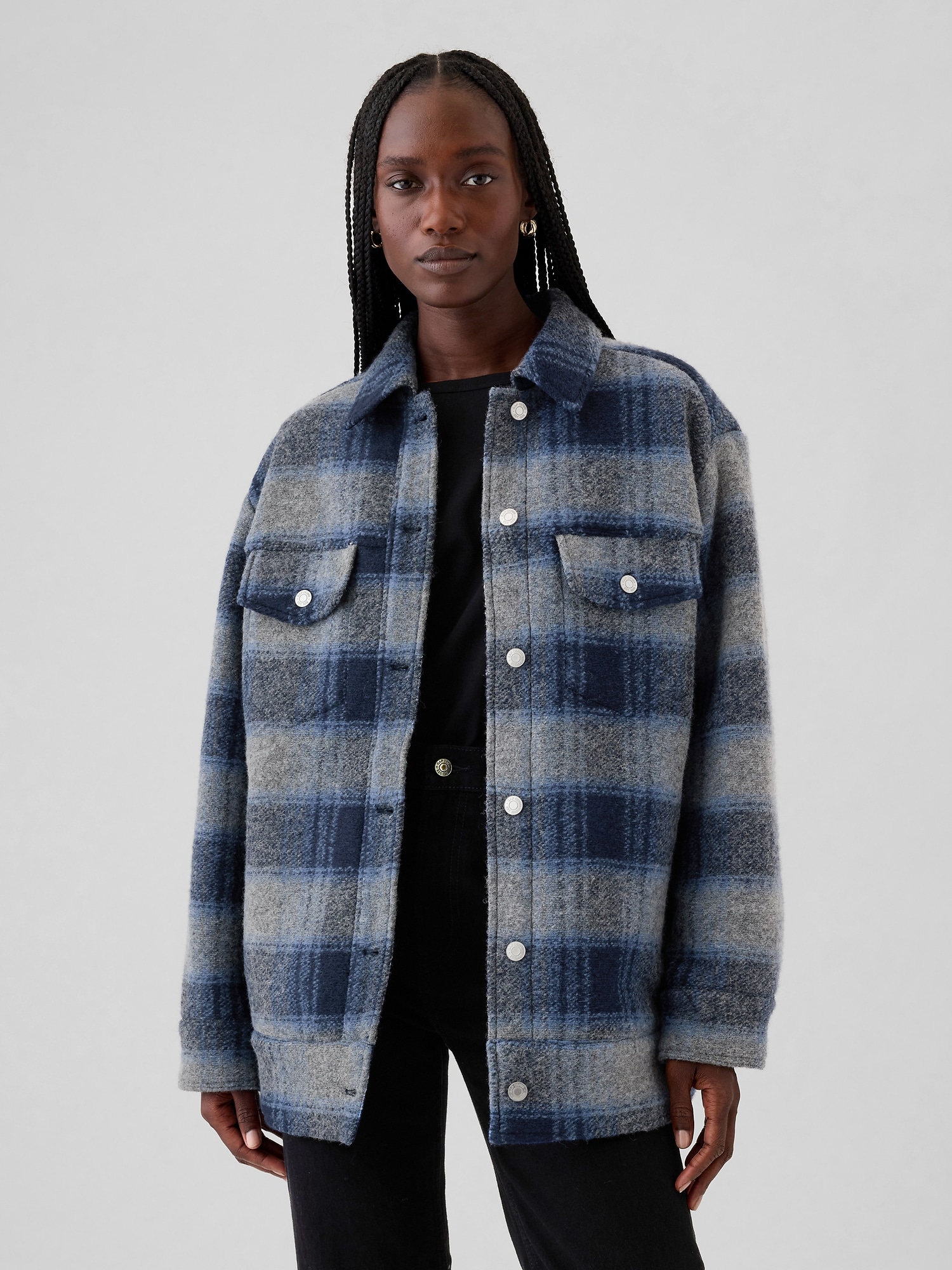 Blue and white checkered jacket hotsell