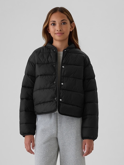 Image number 1 showing, Kids Recycled Lightweight PrimaLoft® Puffer Bomber Jacket