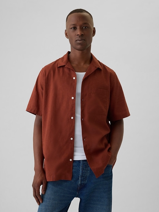 Image number 1 showing, Linen-Cotton Resort Shirt