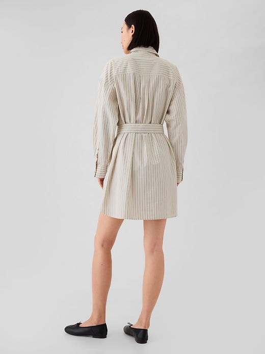 Image number 2 showing, Organic Cotton Striped Mini Shirtdress