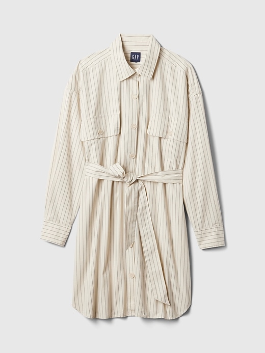 Image number 7 showing, Organic Cotton Striped Mini Shirtdress