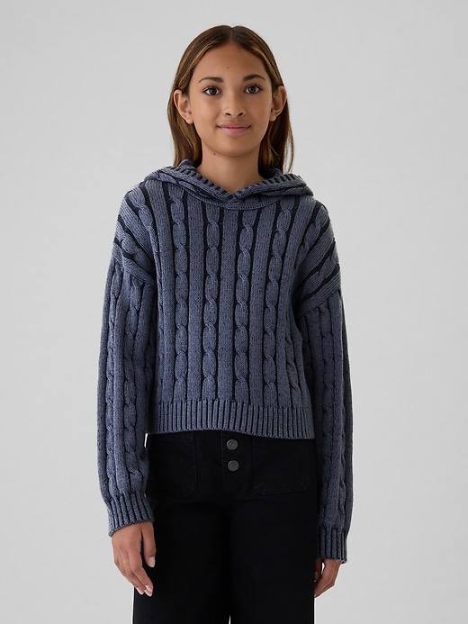 Image number 1 showing, Kids Cable-Knit Cropped Sweater