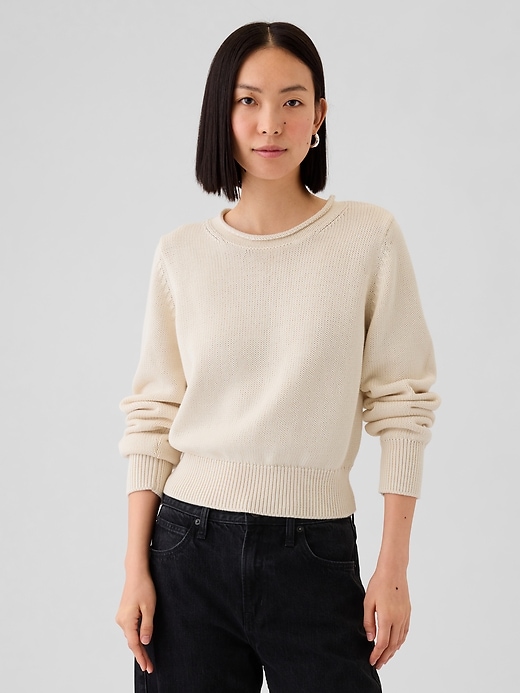 Image number 1 showing, Shrunken Roll Neck Sweater