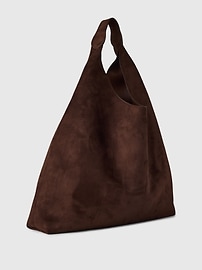 View large product image 4 of 5. Vegan Suede Slouchy Tote Bag