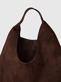 View large product image 5 of 5. Vegan Suede Slouchy Tote Bag