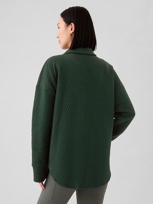 View large product image 2 of 16. GapFit Quilted Jacquard Half-Zip Pullover