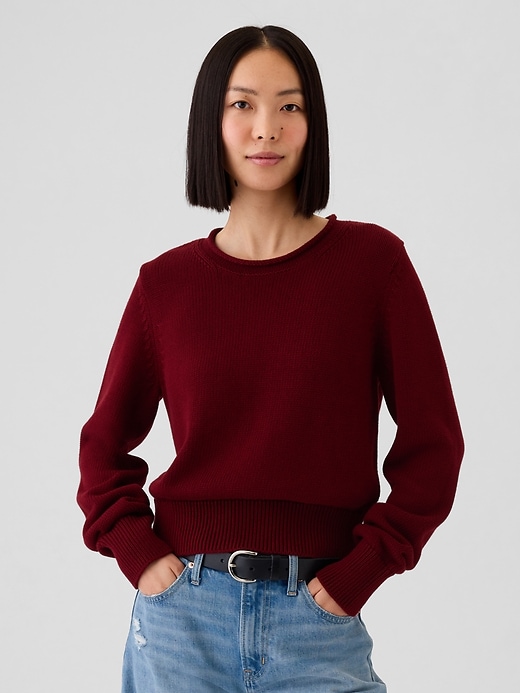 Image number 1 showing, Shrunken Roll Neck Sweater