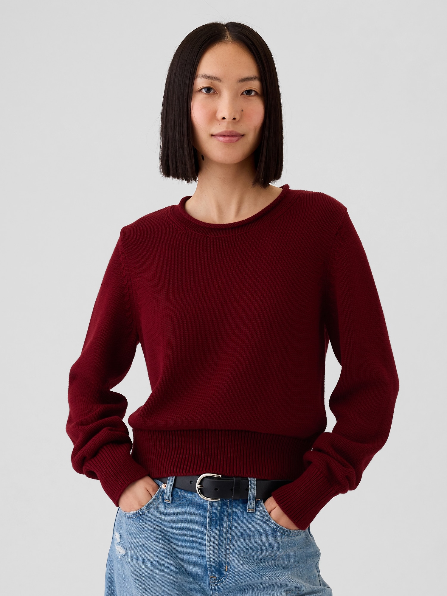 Shrunken Roll Neck Sweater Gap